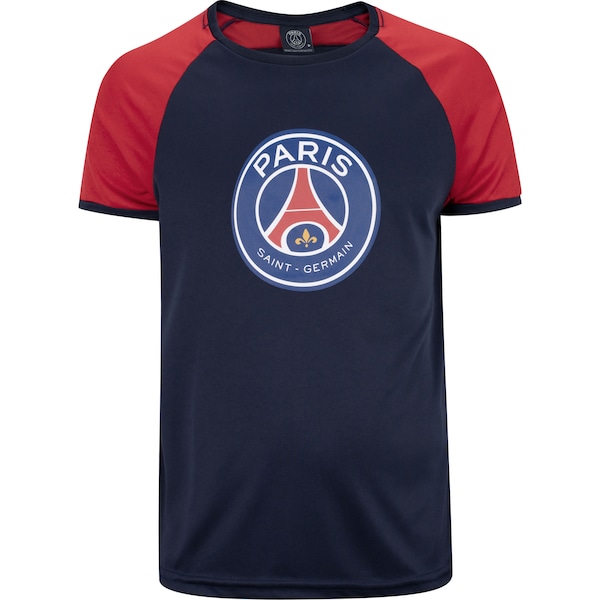 Camiseta Masculina PSG Balboa Manga Curta Dry Fit Mbappe | Cor: AZUL/VERMELHO | Tamanho: GG