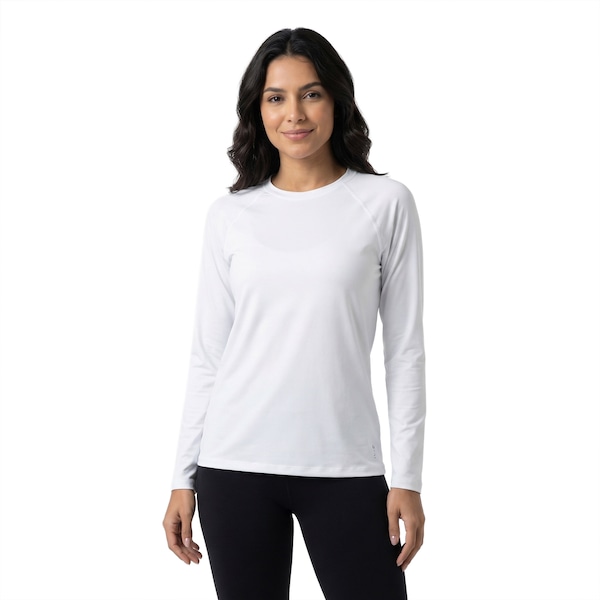 Camiseta Feminina Oxer Manga Longa UV 50+ | Cor: BRANCO | Tamanho: G