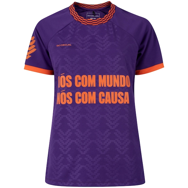 Camiseta Feminina Go Equal Manga Curta Treino Estampa