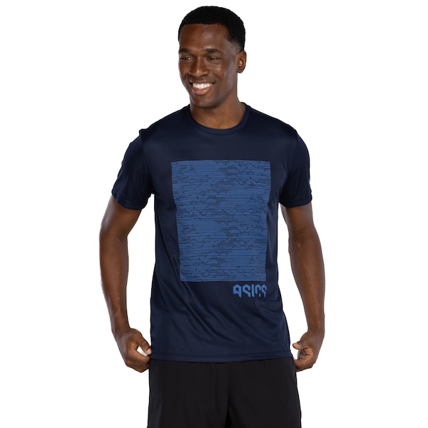 Camiseta Masculina ASICS Manga Curta Estampa Treino Anti Odor