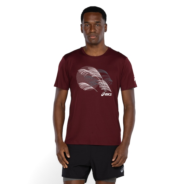 Camiseta Masculina ASICS Manga Curta Estampa Treino Anti Odor