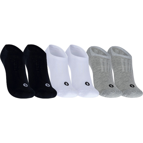 Kit 3 Pares de Meias Não Atoalhada Invisível Tamanho 34-38 Casual Oxer Adulto
