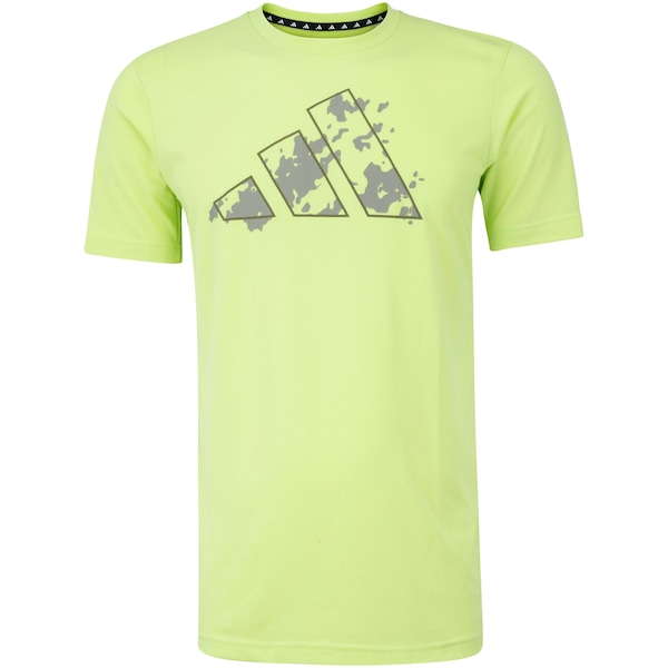 Camiseta Masculina adidas Logo Gráfica | Cor: VERDE CLARO | Tamanho: G