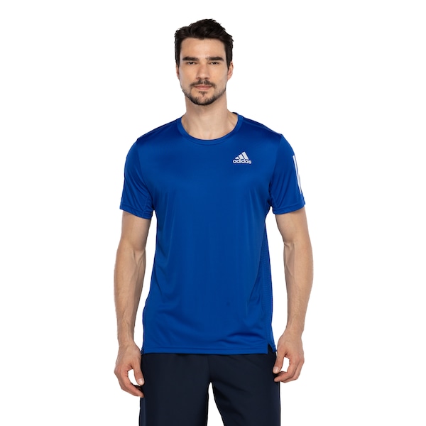 Camiseta Masculina adidas Manga Curta Own The Run | Cor: AZUL | Tamanho: M