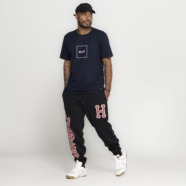 Vista 2 Camiseta Huf Manga Curta Essentials Box Logo AZUL ESCURO HUF AZUL ESCURO