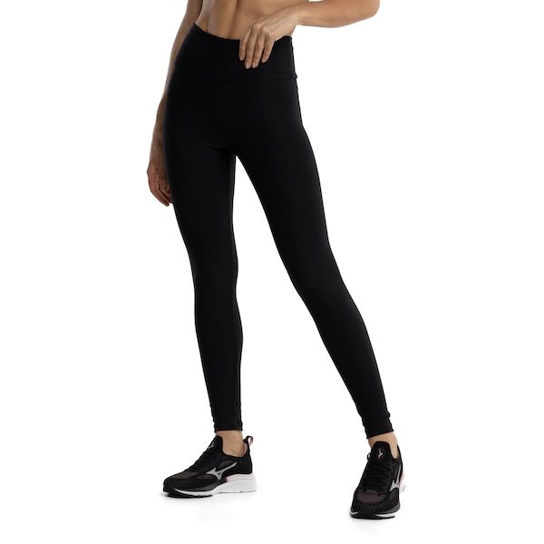 Calça Legging Feminina Oxer Textura New Baixa Compressão Cós Médio