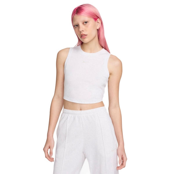 Blusa Cropped Regata Nike Sportswear Essentials - Feminina | Cor: BRANCO | Tamanho: G