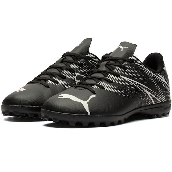 Vista 3 Chuteira Society Puma Attacanto Adulto PRETO Puma PRETO