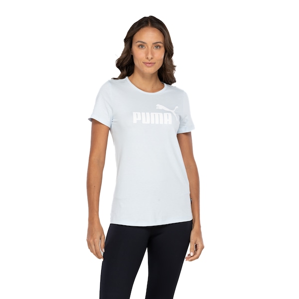 Camiseta Feminina Puma Manga Curta Essentials Logo Tee