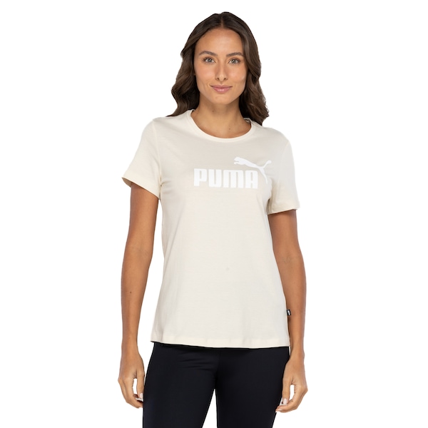 Camiseta Feminina Puma Manga Curta Essentials Logo Tee