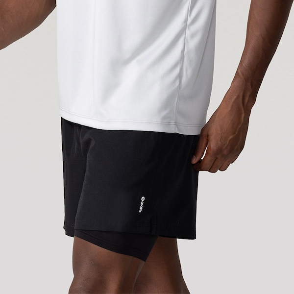 Bermuda Masculina Oxer 2 em 1 Breeze | Cor: PRETO | Tamanho: M