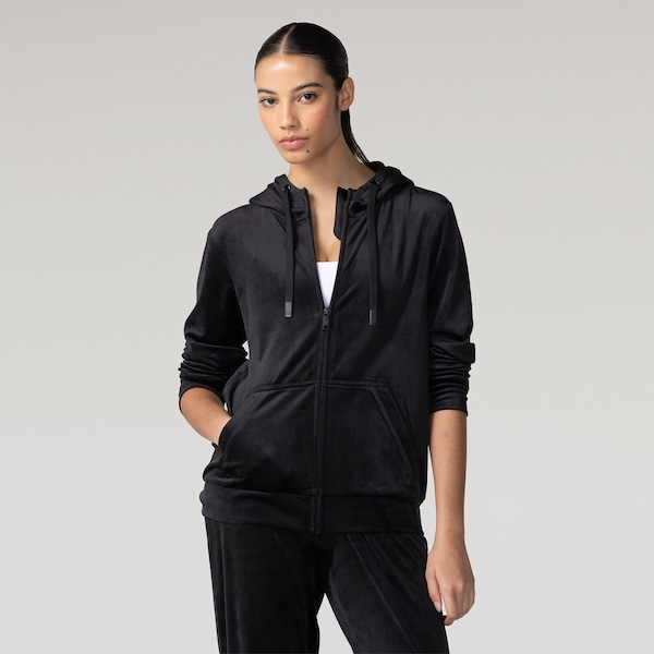 Jaqueta Oxer com Capuz Plush Cap Bex - Feminina