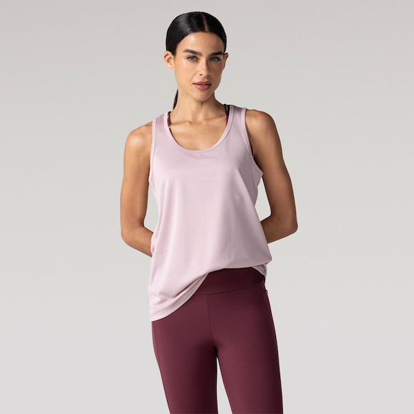 Camiseta Regata Feminina Oxer Flat Respirável | Cor: ROSE | Tamanho: G