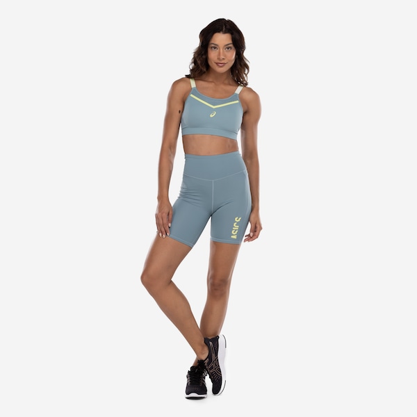 Bermuda Feminina ASICS Recorte e textura Alta Compressão