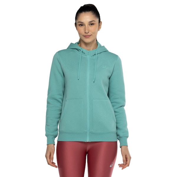 Jaqueta de Moletom Feminina ASICS com Capuz Canguru Fleece