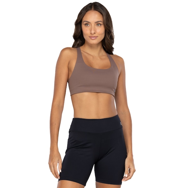 Top Fitness Sem Bojo On Running Média Sustentação Movement Bra - Adulto | Cor: VINHO | Tamanho: P
