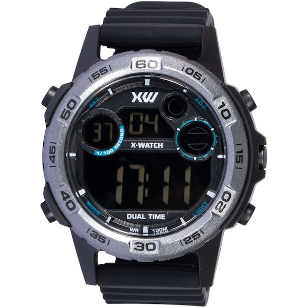 Relógio Digital X-Watch Xmppd637w - Adulto | Cor: PRETO/CINZA | Tamanho: único