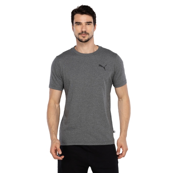 Camiseta Masculina Puma Manga Curta Essentials Small Cat Logo