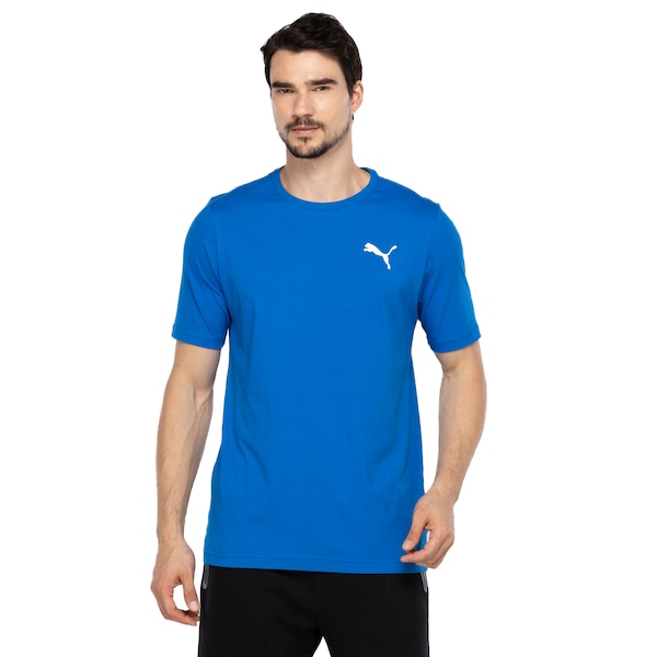 Camiseta Masculina Puma Manga Curta Essentials Small Cat Logo