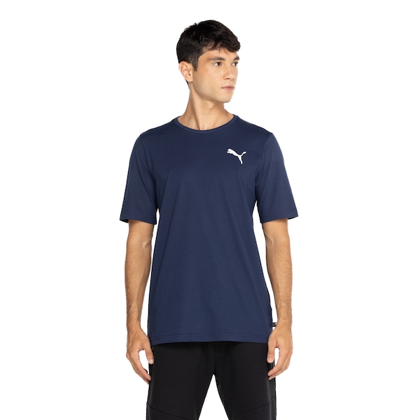 Camiseta Masculina Puma Manga Curta Essentials Small Cat Logo