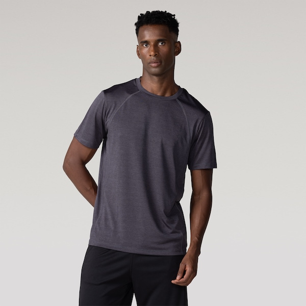 Camiseta Masculina Oxer Manga Curta Média Compressão Flat Mescla | Cor: PRETO | Tamanho: P