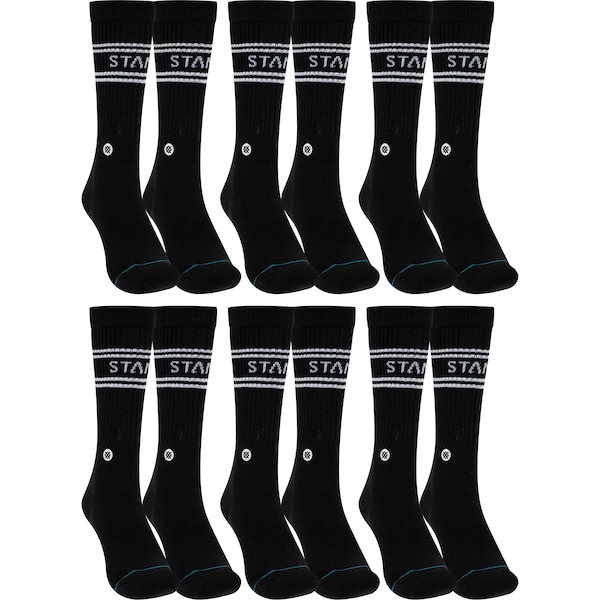 Kit de Meia Stance Cano Alto Basic com 3 pares Adulto