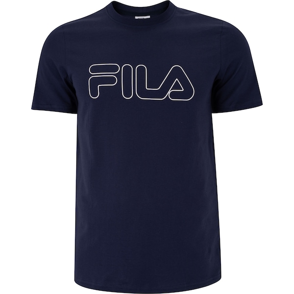Camiseta Masculina Fila Manga Curta Letter Outline