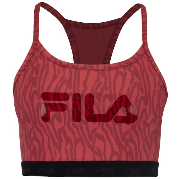 Top Fitness sem Bojo Fila Média Sustentação Train Elastic IIII Adulto | Cor: VINHO | Tamanho: M