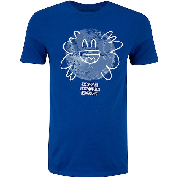 Camiseta Masculina adidas Manga Curta Change Earth | Cor: AZUL | Tamanho: M