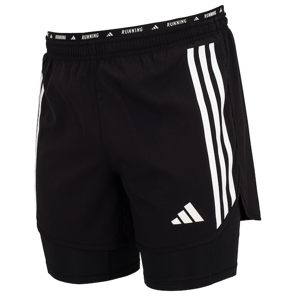 Bermuda 2 em 1 Masculina adidas Own The Run Excite 3 Stripes