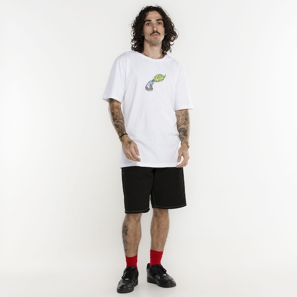 Camiseta HUF Manga Curta Starters SS | Cor: BRANCO | Tamanho: GG