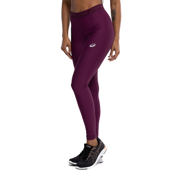 Vista 2 Calça Legging ASICS Média Compressão Run Cós Baixo PRETO ASICS PRETO