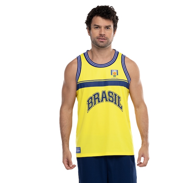 Camiseta Regata Masculina CBB Retrô 1994 Basquete Brasil