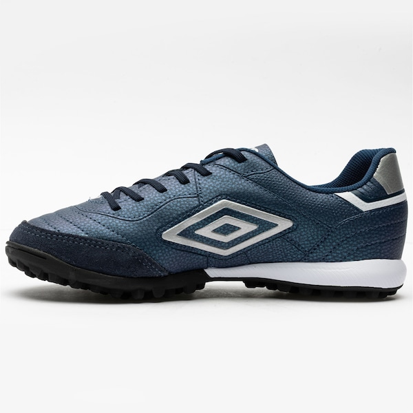 Vista 3 Chuteira Society Umbro Speciali Classic Adulto AZUL ESC/CINZA Umbro AZUL ESC/CINZA