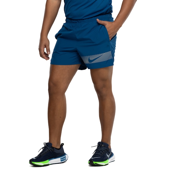 Bermuda Masculina Nike Challenger 5BF Flash | Cor: AZUL/PRETO | Tamanho: P