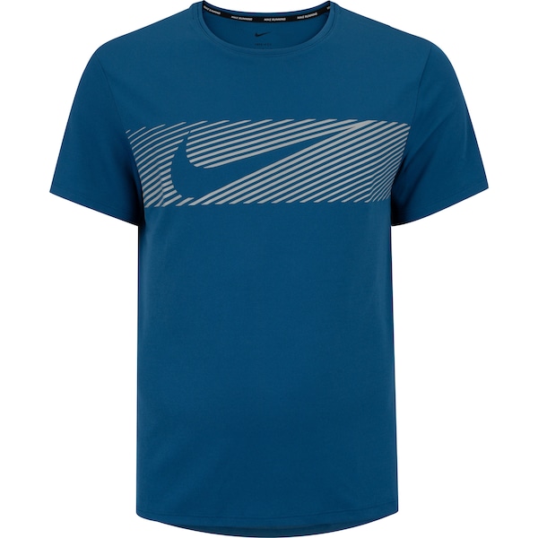 Camiseta Masculina Nike Manga Curta Flash Miler Top | Cor: AZUL | Tamanho: G