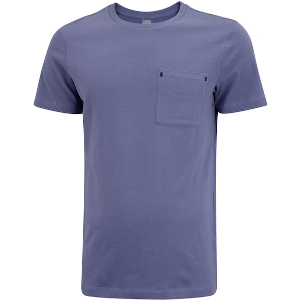 Camiseta Masculina Oxer Manga Curta Detalhes Selados | Cor: AZUL | Tamanho: G