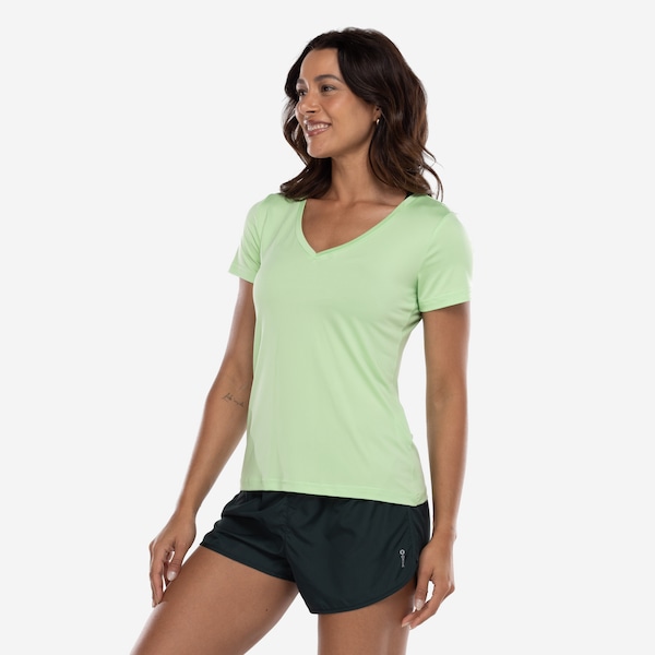 Camiseta Feminina Oxer Manga Curta Peach Touch Cooling
