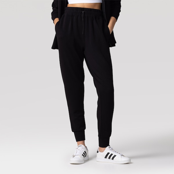 Calça Jogger Feminina Oxer Malha Premium | Cor: PRETO | Tamanho: GG