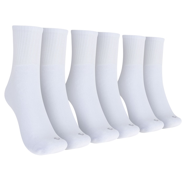 Kit de Meias Cano Médio Oxer com 3 Pares Atoalhada Tamanho 39 a 44 Adulto | Cor: BRANCO | Tamanho: 39-44