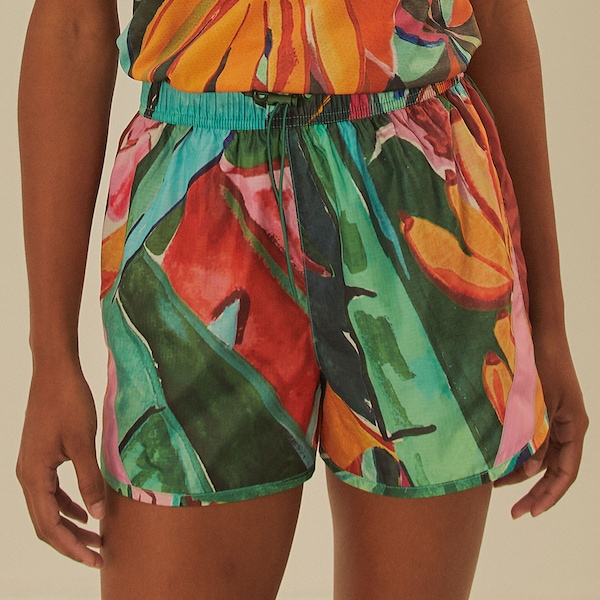 Short Feminino Farm Folhagem de Banana