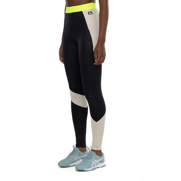 Vista 2 Calça Legging Feminina Fit Dance Elástico Recortada PRETO/ROSA Fit Dance PRETO/ROSA