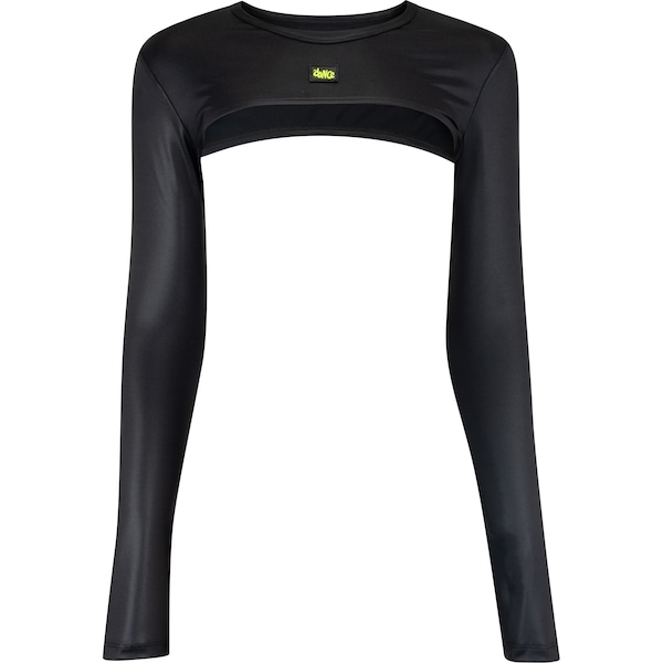 Blusa Cropped Feminina FitDAnce Cirre | Cor: PRETO | Tamanho: P