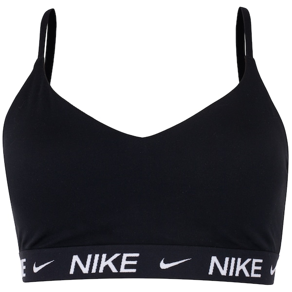 Top Fitness com Bojo Nike Baixa Sustentação Dri-Fit Indy SPT BRA | Cor: PRETO | Tamanho: G