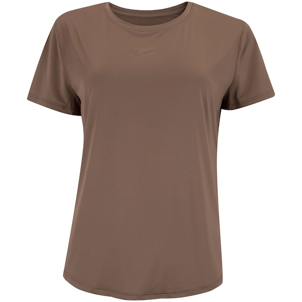 Camiseta Feminina Nike Manga Curta Dri-fit One Classic | Cor: MARROM | Tamanho: M