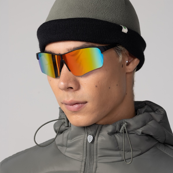 Óculos de Sol Oxer Dobrável Esportivo Adulto | Cor: PRETO/VERMELHO | Tamanho: único