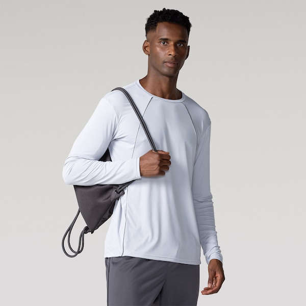 Camiseta Masculina Oxer Manga Longa Vivo | Cor: CINZA CLARO | Tamanho: M