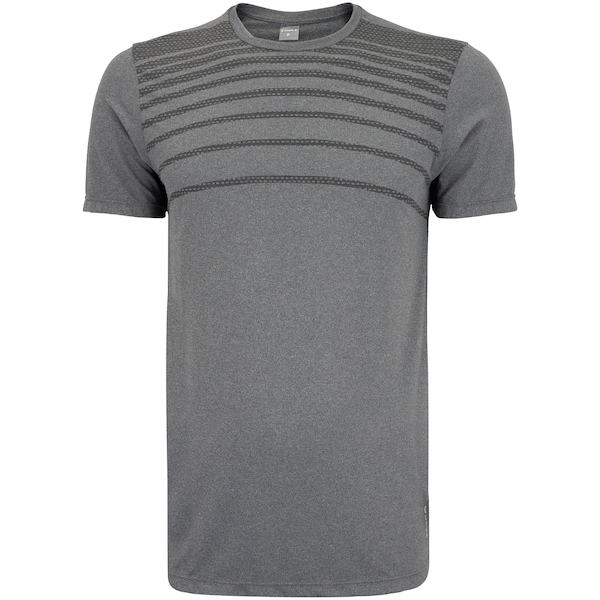 Camiseta Masculina Oxer Manga Curta Crepe Estampada | Cor: CINZA/PRETO | Tamanho: GG