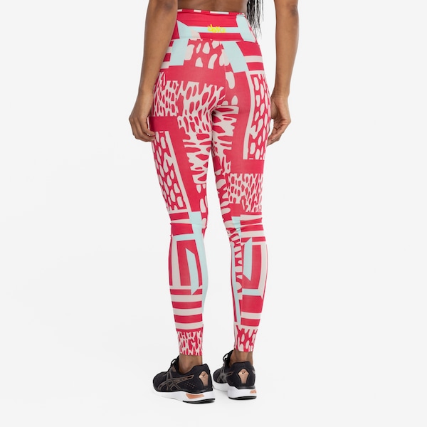 Vista 3 Calça Legging Feminina FitDance Cós Médio Estampada Fit Dance AMARELO CLA/PRETO Fit Dance AMARELO CLA/PRETO