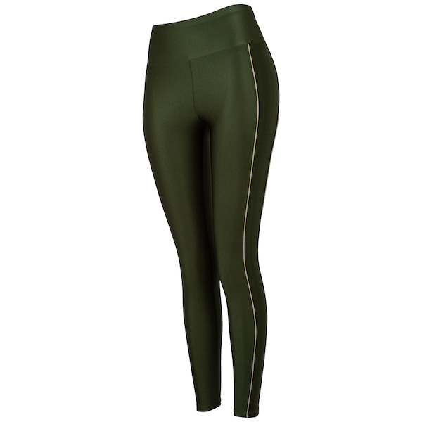 Vista 2 Calça Legging Feminina Oxer Zig Lateral Média Compressão Cintura Média VERDE Oxer VERDE